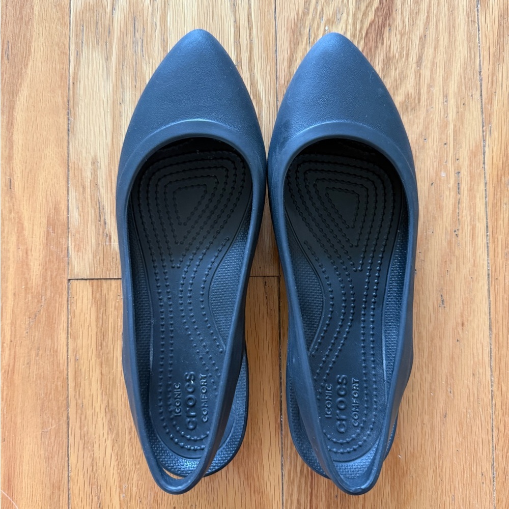 Crocs Slingback Pointed Toe Ballet Flat Sandals